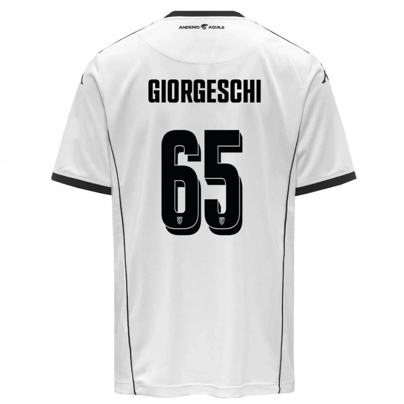Danxen Män Simone Giorgeschi #65 Vit Svart Hemmatröja Matchtröjor 2025/26 Tröjor T-Tröja