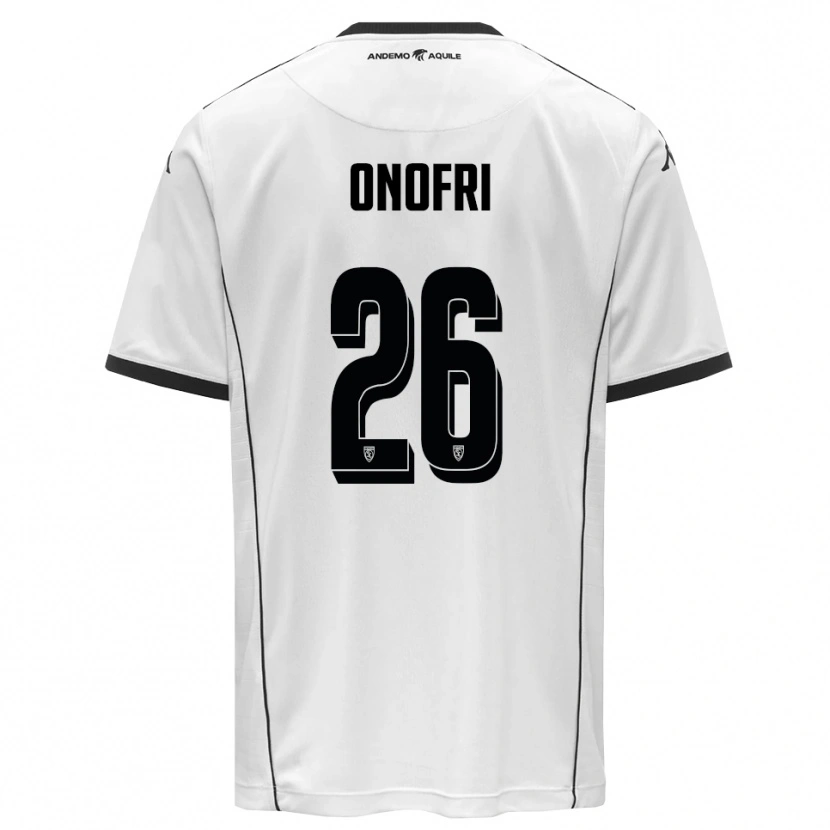Danxen Män Matteo Onofri #26 Vit Svart Hemmatröja Matchtröjor 2025/26 Tröjor T-Tröja