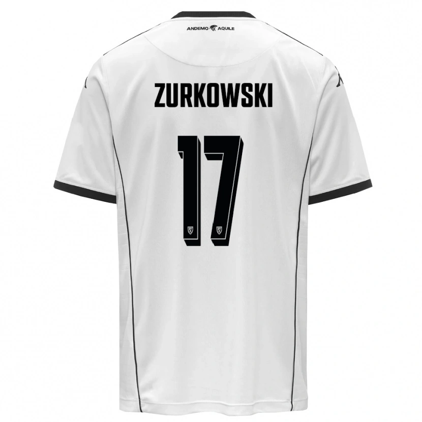 Danxen Män Szymon Żurkowski #17 Vit Svart Hemmatröja Matchtröjor 2025/26 Tröjor T-Tröja
