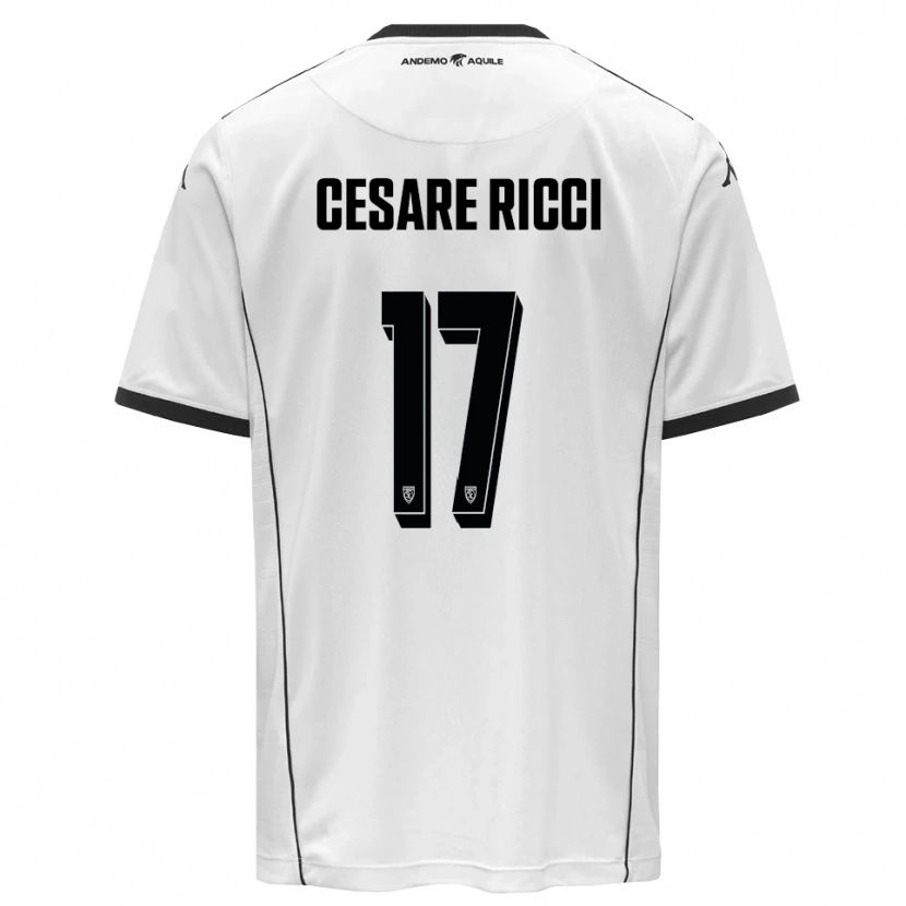 Danxen Män Elia Cesare Ricci #17 Vit Svart Hemmatröja Matchtröjor 2025/26 Tröjor T-Tröja