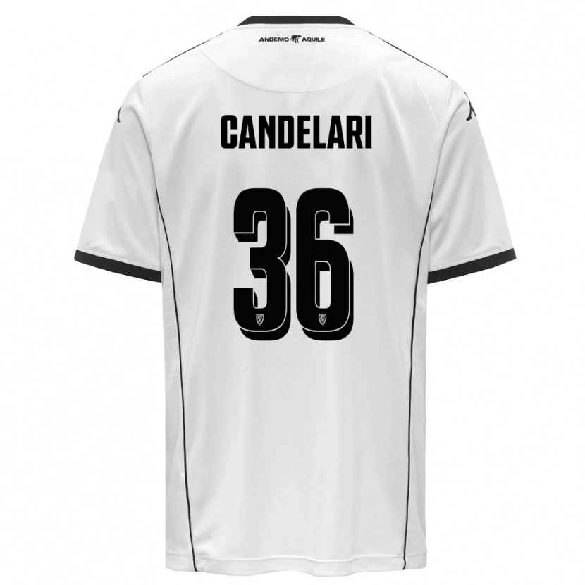 Danxen Män Pietro Candelari #36 Vit Svart Hemmatröja Matchtröjor 2025/26 Tröjor T-Tröja