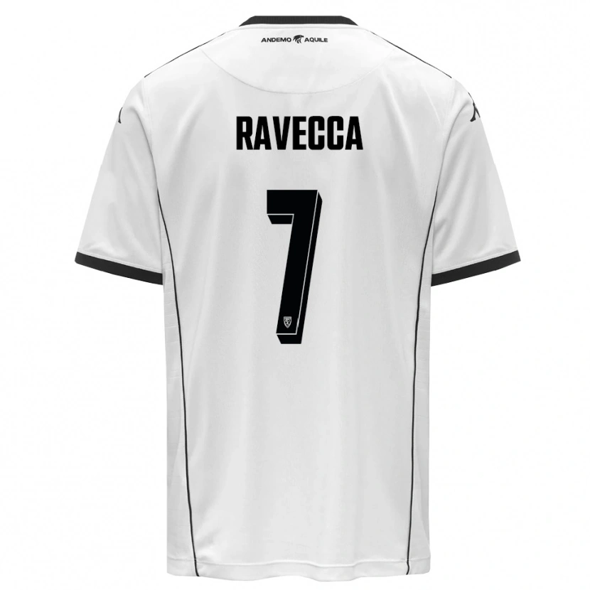 Danxen Män Edoardo Ravecca #7 Vit Svart Hemmatröja Matchtröjor 2025/26 Tröjor T-Tröja