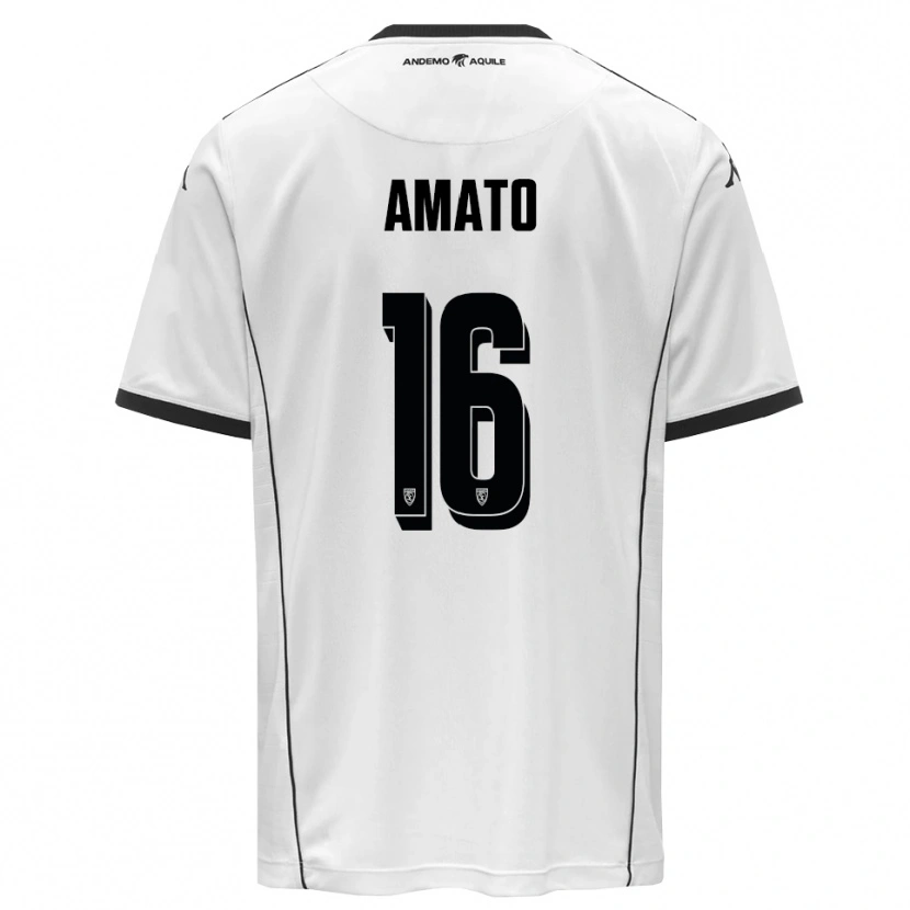 Danxen Män Salvatore Amato #16 Vit Svart Hemmatröja Matchtröjor 2025/26 Tröjor T-Tröja