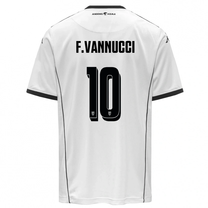 Danxen Män Federico Vannucci #10 Vit Svart Hemmatröja Matchtröjor 2025/26 Tröjor T-Tröja