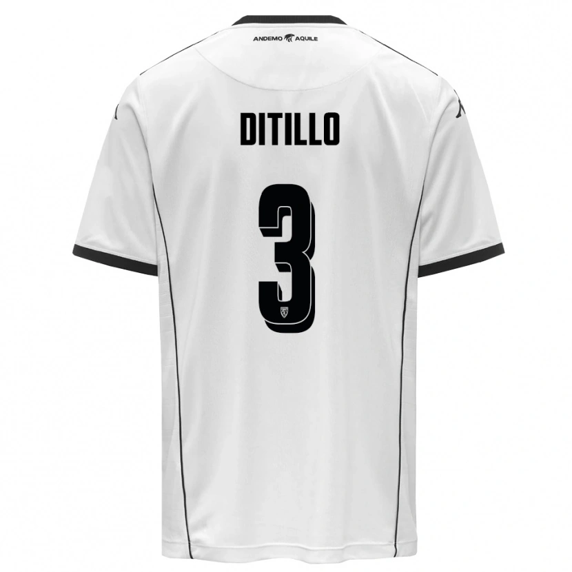 Danxen Män Luigi Ditillo #3 Vit Svart Hemmatröja Matchtröjor 2025/26 Tröjor T-Tröja