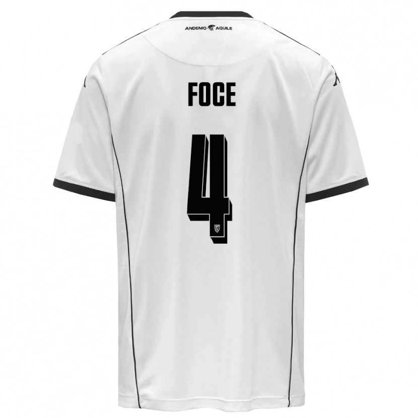 Danxen Män Jacopo Foce #4 Vit Svart Hemmatröja Matchtröjor 2025/26 Tröjor T-Tröja