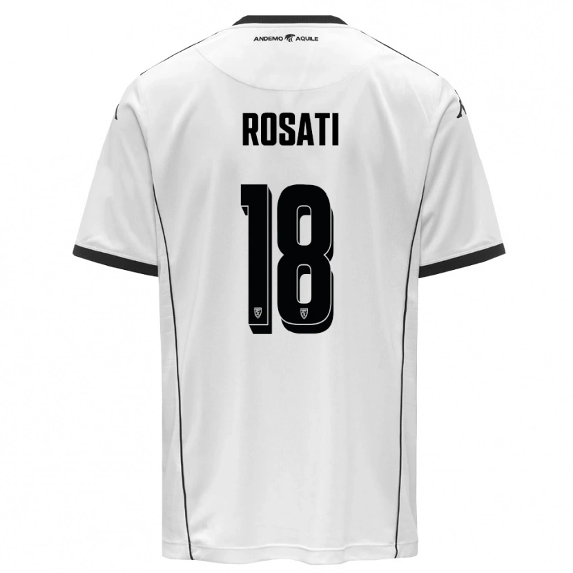 Danxen Män Riccardo Rosati #18 Vit Svart Hemmatröja Matchtröjor 2025/26 Tröjor T-Tröja