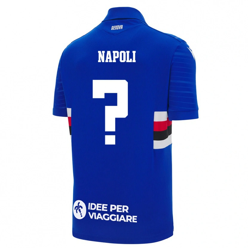 Danxen Män Pietro Napoli #0 Blå Vit Hemmatröja Matchtröjor 2025/26 Tröjor T-Tröja