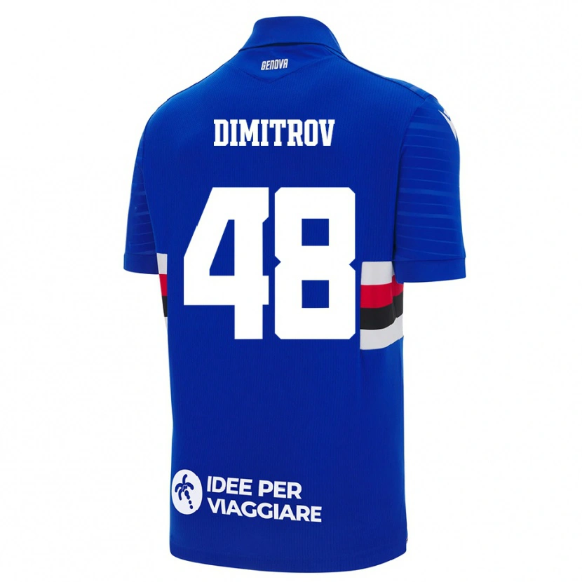 Danxen Män Martin Dimitrov #48 Blå Vit Hemmatröja Matchtröjor 2025/26 Tröjor T-Tröja