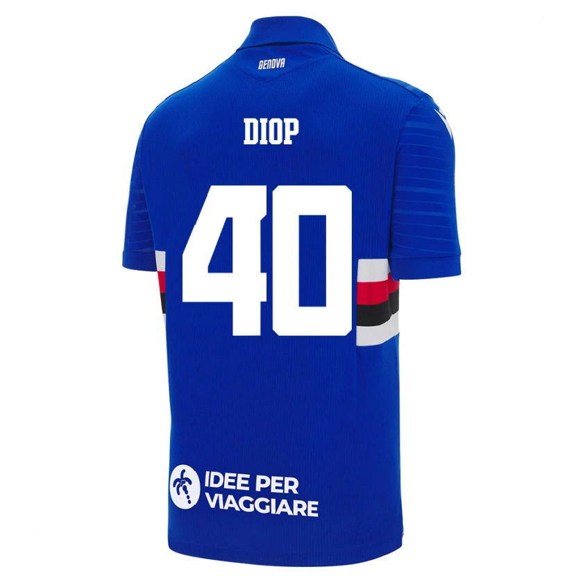 Danxen Män Karim Diop #40 Blå Vit Hemmatröja Matchtröjor 2025/26 Tröjor T-Tröja