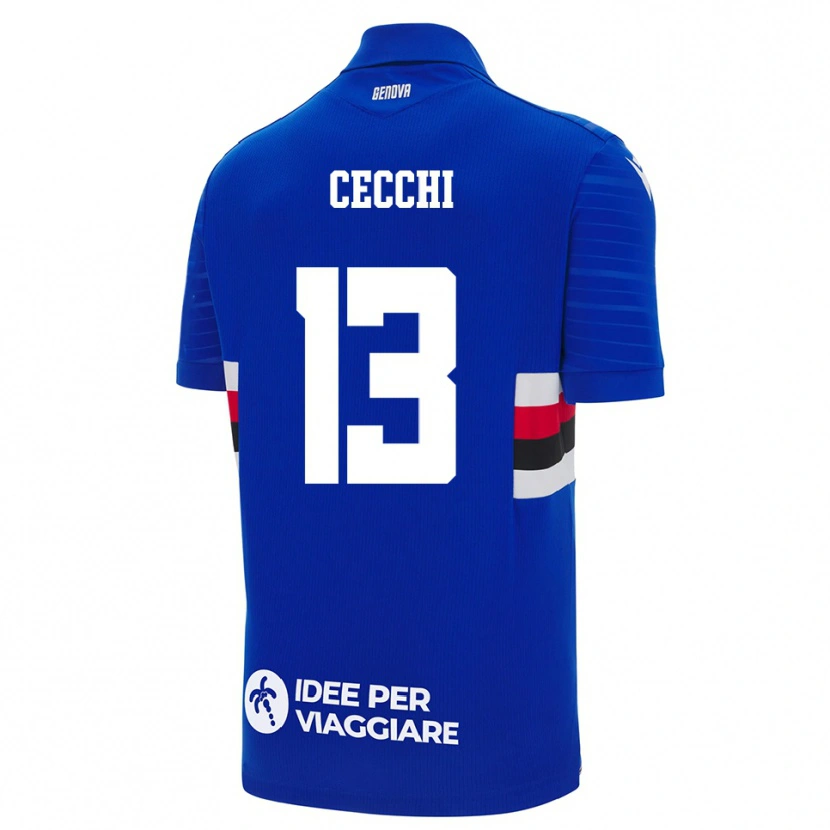 Danxen Män Delano Cecchi #13 Blå Vit Hemmatröja Matchtröjor 2025/26 Tröjor T-Tröja