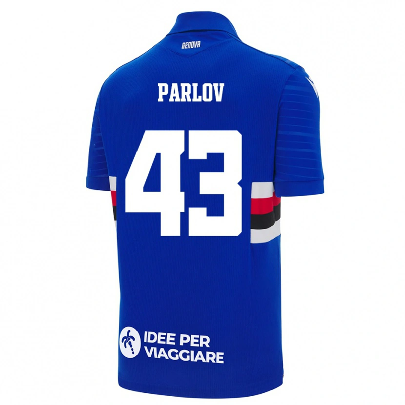 Danxen Män Benjamin Parlov #43 Blå Vit Hemmatröja Matchtröjor 2025/26 Tröjor T-Tröja