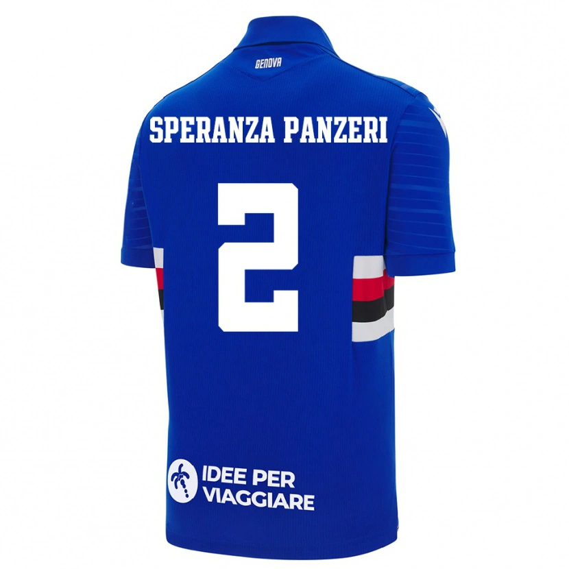 Danxen Män Vanessa Speranza Panzeri #2 Blå Vit Hemmatröja Matchtröjor 2025/26 Tröjor T-Tröja