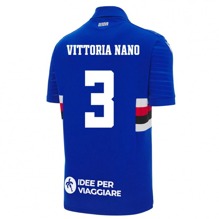 Danxen Män Maria Vittoria Nano #3 Blå Vit Hemmatröja Matchtröjor 2025/26 Tröjor T-Tröja