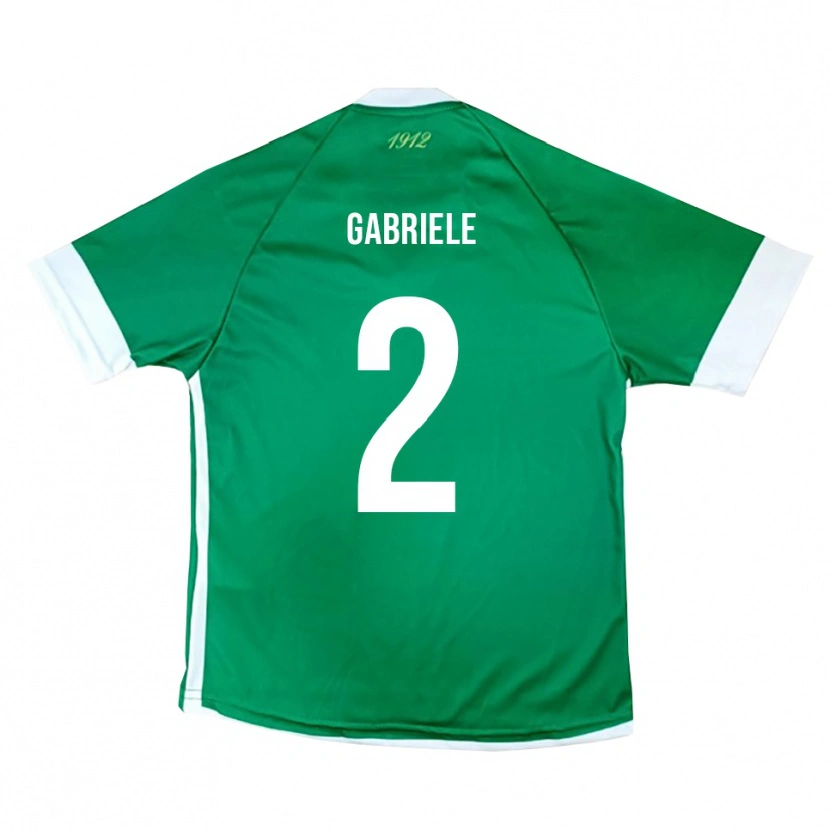 Danxen Män Luigi Gabriele #2 Grön Vit Hemmatröja Matchtröjor 2025/26 Tröjor T-Tröja