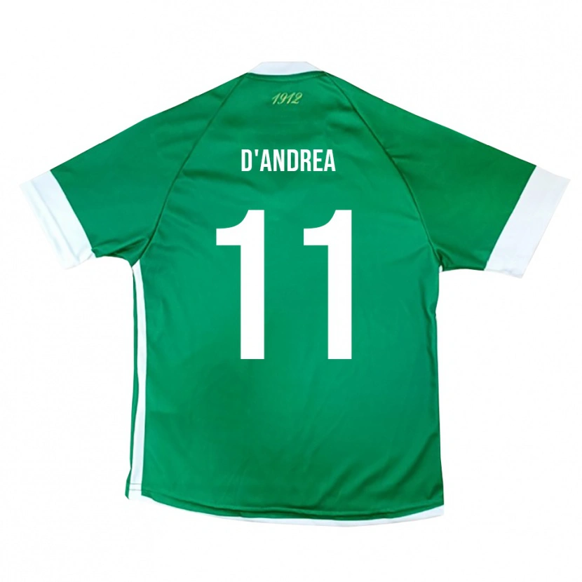 Danxen Män Luca D'andrea #11 Grön Vit Hemmatröja Matchtröjor 2025/26 Tröjor T-Tröja
