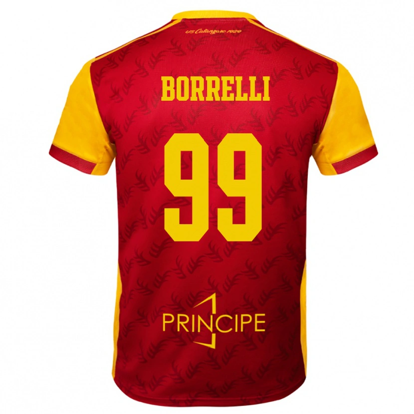 Danxen Män Edoardo Borrelli #99 Gul Röd Hemmatröja Matchtröjor 2025/26 Tröjor T-Tröja