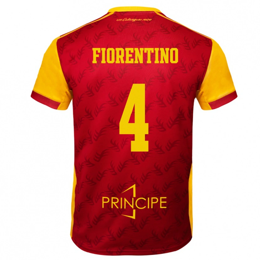 Danxen Män Carlo Fiorentino #4 Gul Röd Hemmatröja Matchtröjor 2025/26 Tröjor T-Tröja