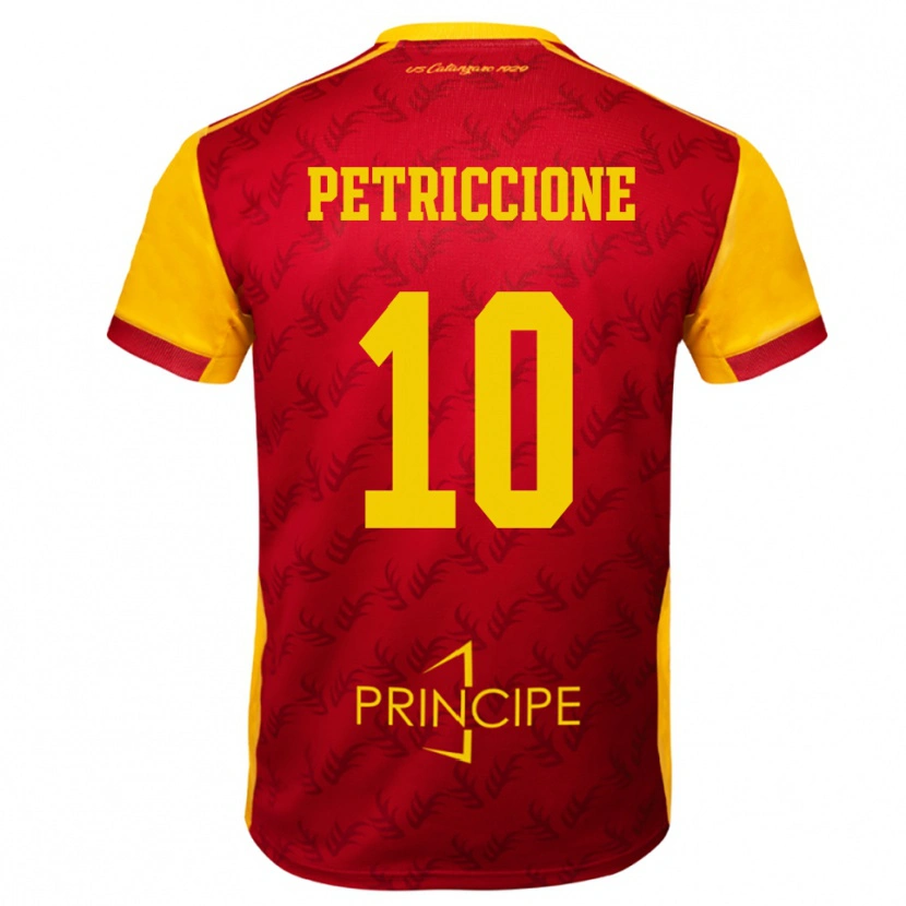Danxen Män Jacopo Petriccione #10 Gul Röd Hemmatröja Matchtröjor 2025/26 Tröjor T-Tröja