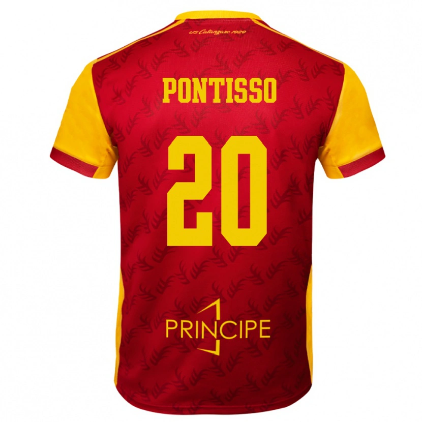 Danxen Män Simone Pontisso #20 Gul Röd Hemmatröja Matchtröjor 2025/26 Tröjor T-Tröja