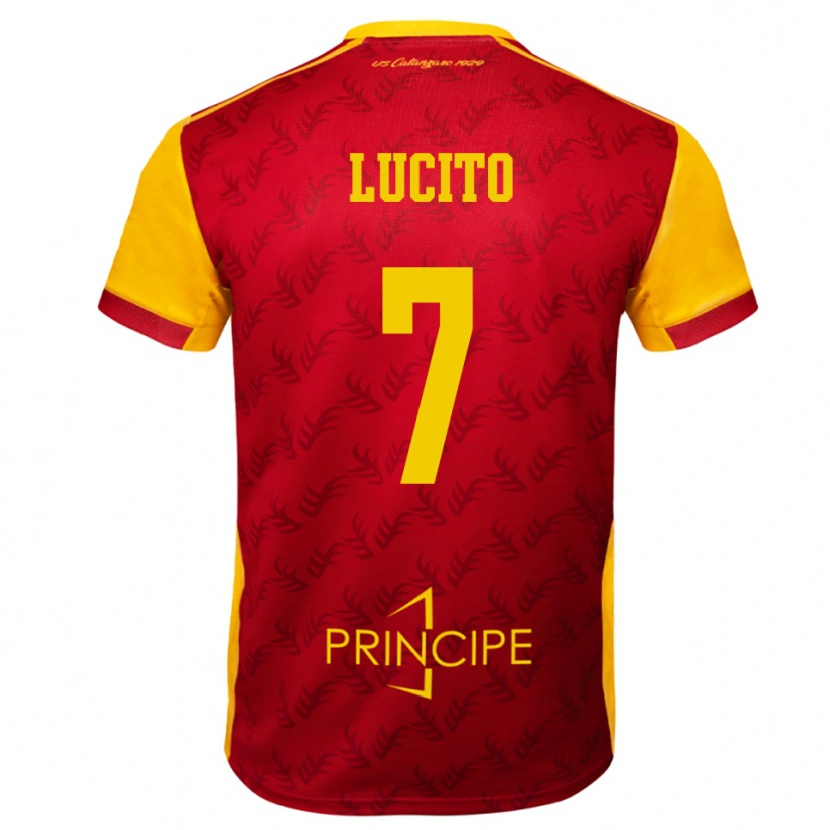 Danxen Män Adriano Lucito #7 Gul Röd Hemmatröja Matchtröjor 2025/26 Tröjor T-Tröja