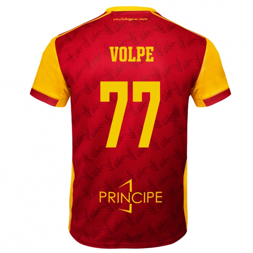 Danxen Män Giovanni Volpe #77 Gul Röd Hemmatröja Matchtröjor 2025/26 Tröjor T-Tröja