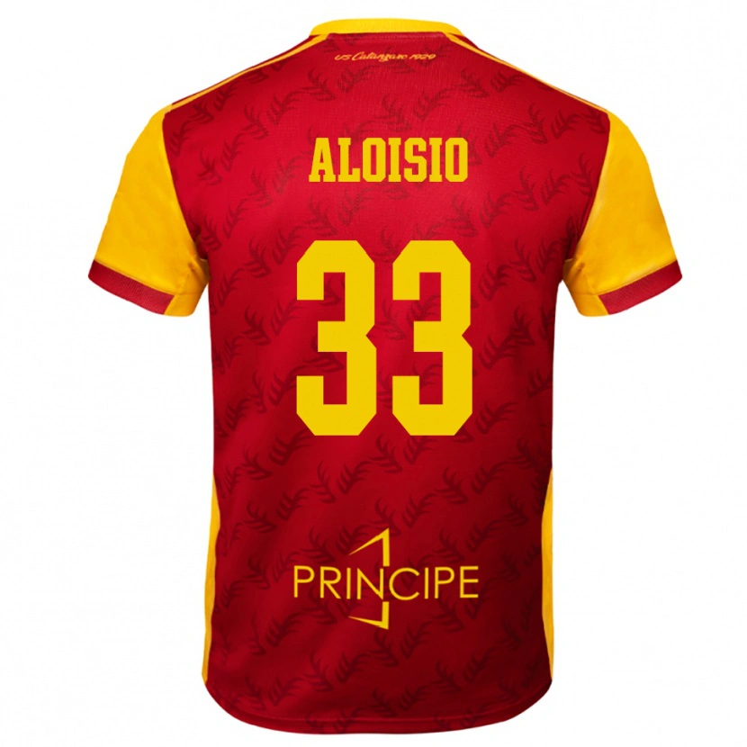 Danxen Män Cristian Aloisio #33 Gul Röd Hemmatröja Matchtröjor 2025/26 Tröjor T-Tröja