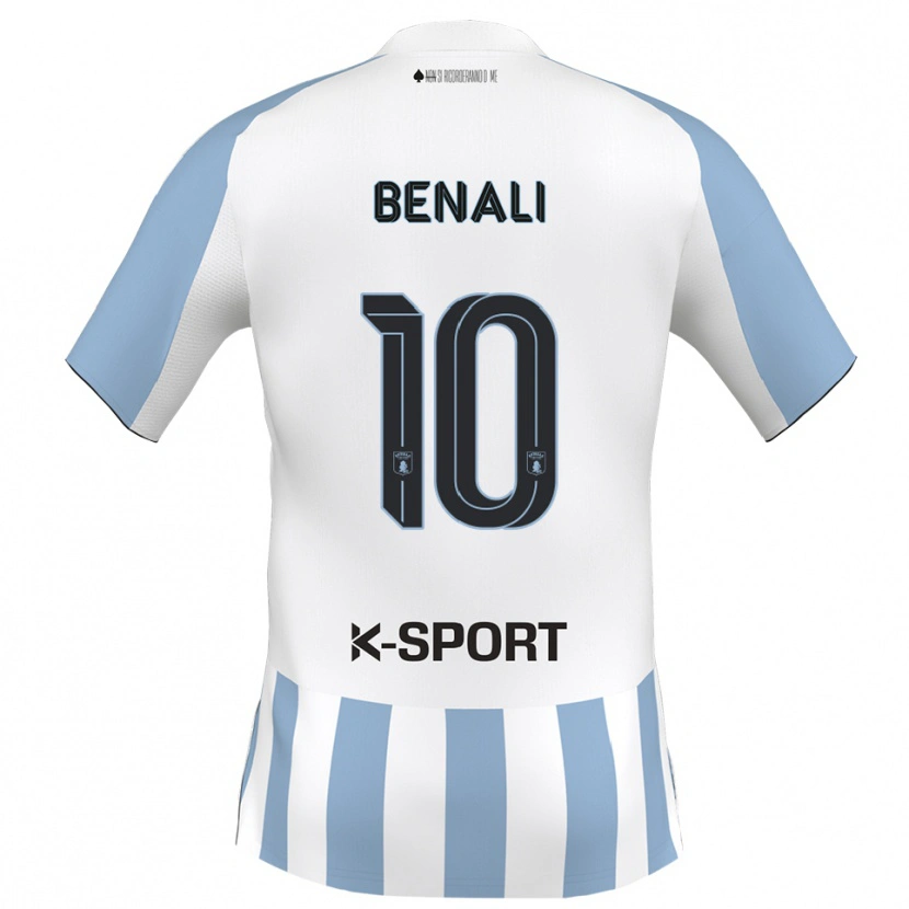Danxen Män Ahmad Benali #10 Vitt Himmelsblått Hemmatröja Matchtröjor 2025/26 Tröjor T-Tröja