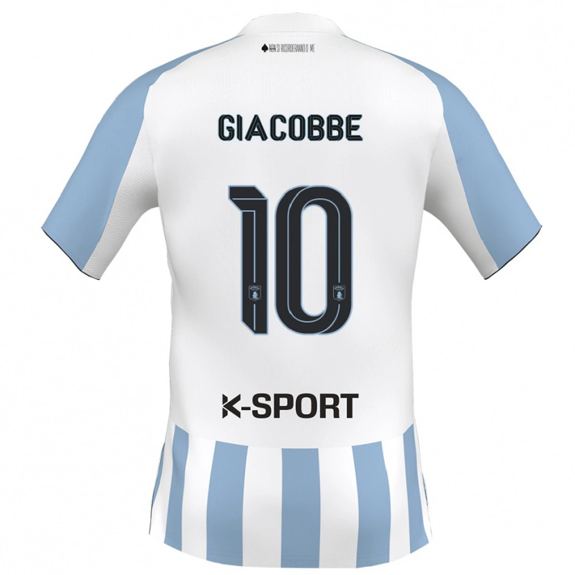 Danxen Män Christian Giacobbe #10 Vitt Himmelsblått Hemmatröja Matchtröjor 2025/26 Tröjor T-Tröja