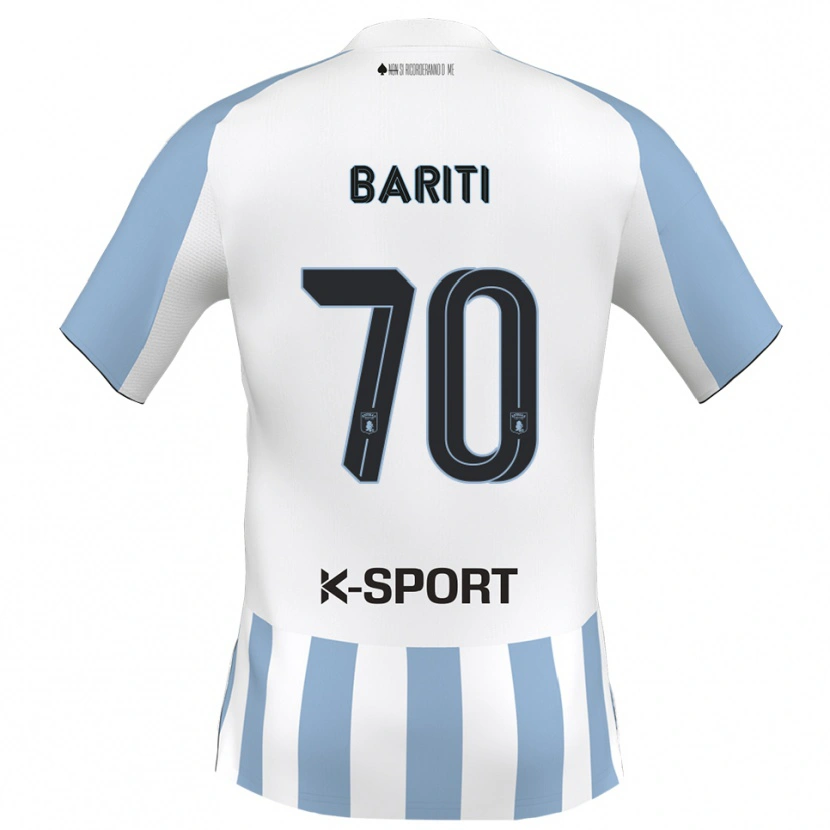Danxen Män Davide Bariti #70 Vitt Himmelsblått Hemmatröja Matchtröjor 2025/26 Tröjor T-Tröja