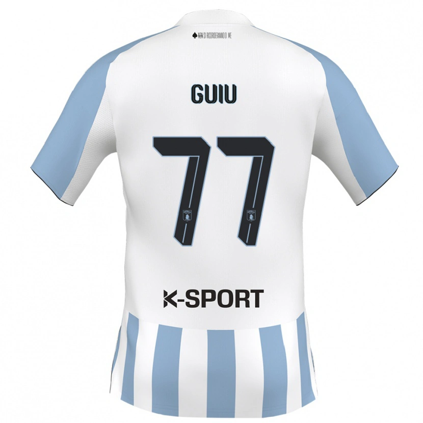 Danxen Män Bernat Guiu #77 Vitt Himmelsblått Hemmatröja Matchtröjor 2025/26 Tröjor T-Tröja