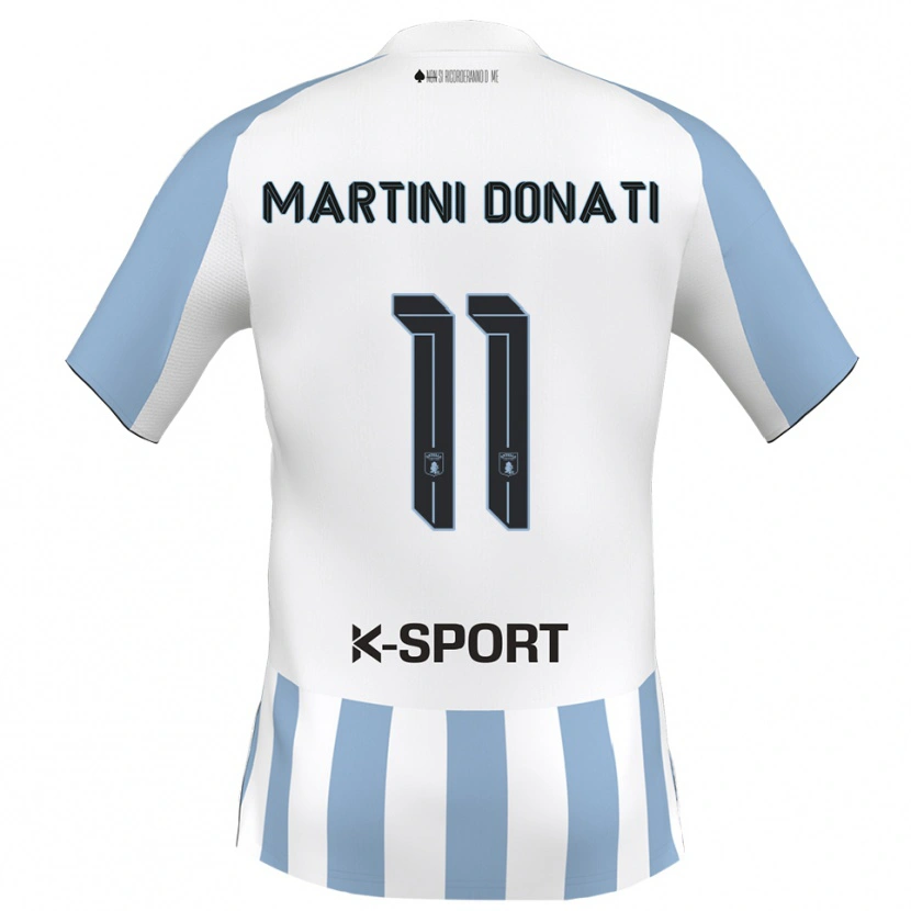 Danxen Män Cesare Martini Donati #11 Vitt Himmelsblått Hemmatröja Matchtröjor 2025/26 Tröjor T-Tröja