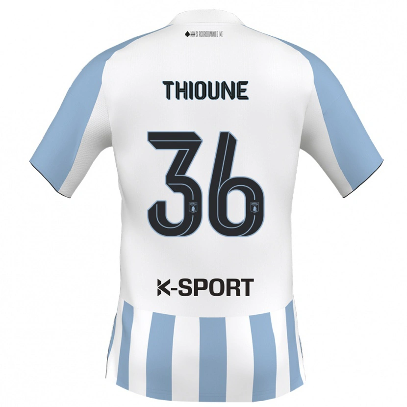 Danxen Män Alioune Thioune #36 Vitt Himmelsblått Hemmatröja Matchtröjor 2025/26 Tröjor T-Tröja