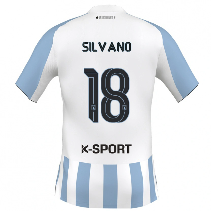 Danxen Män Matteo Silvano #18 Vitt Himmelsblått Hemmatröja Matchtröjor 2025/26 Tröjor T-Tröja