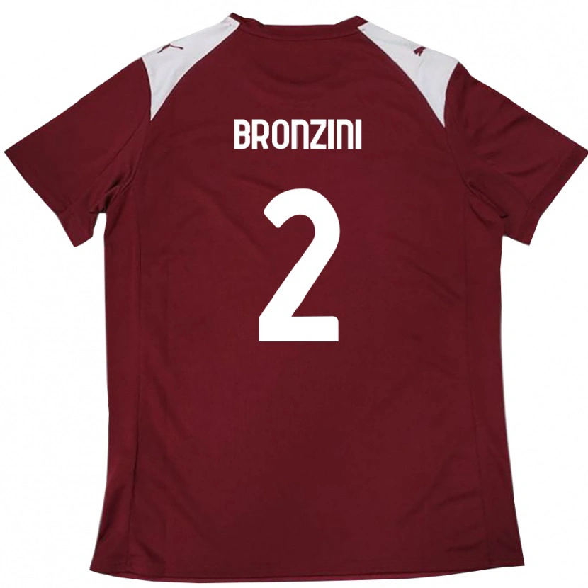 Danxen Män Luca Bronzini #2 Vinröd Vit Hemmatröja Matchtröjor 2025/26 Tröjor T-Tröja