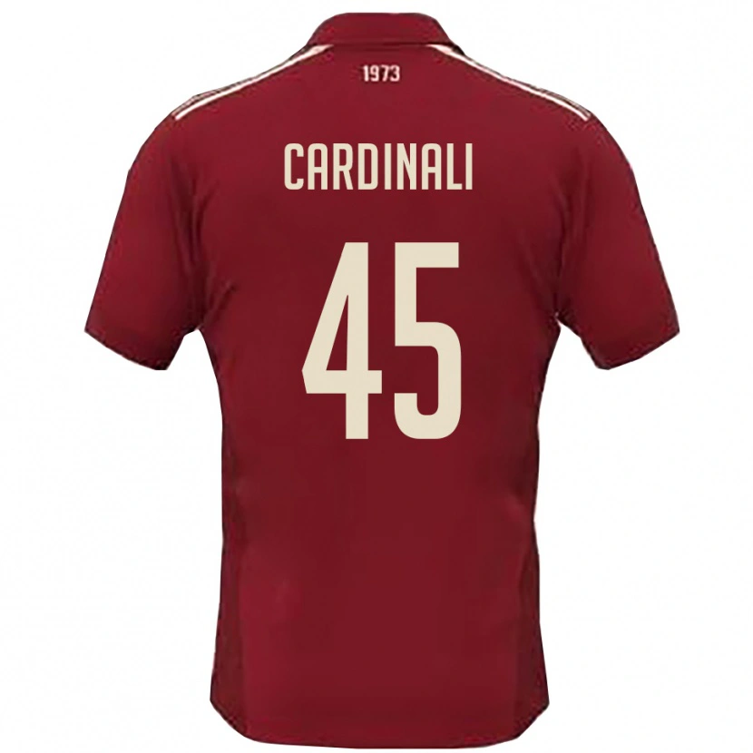 Danxen Män Matteo Cardinali #45 Vinröd Vit Hemmatröja Matchtröjor 2025/26 Tröjor T-Tröja