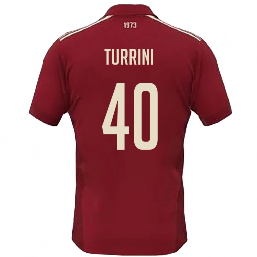 Danxen Män Giordano Turrini #40 Vinröd Vit Hemmatröja Matchtröjor 2025/26 Tröjor T-Tröja