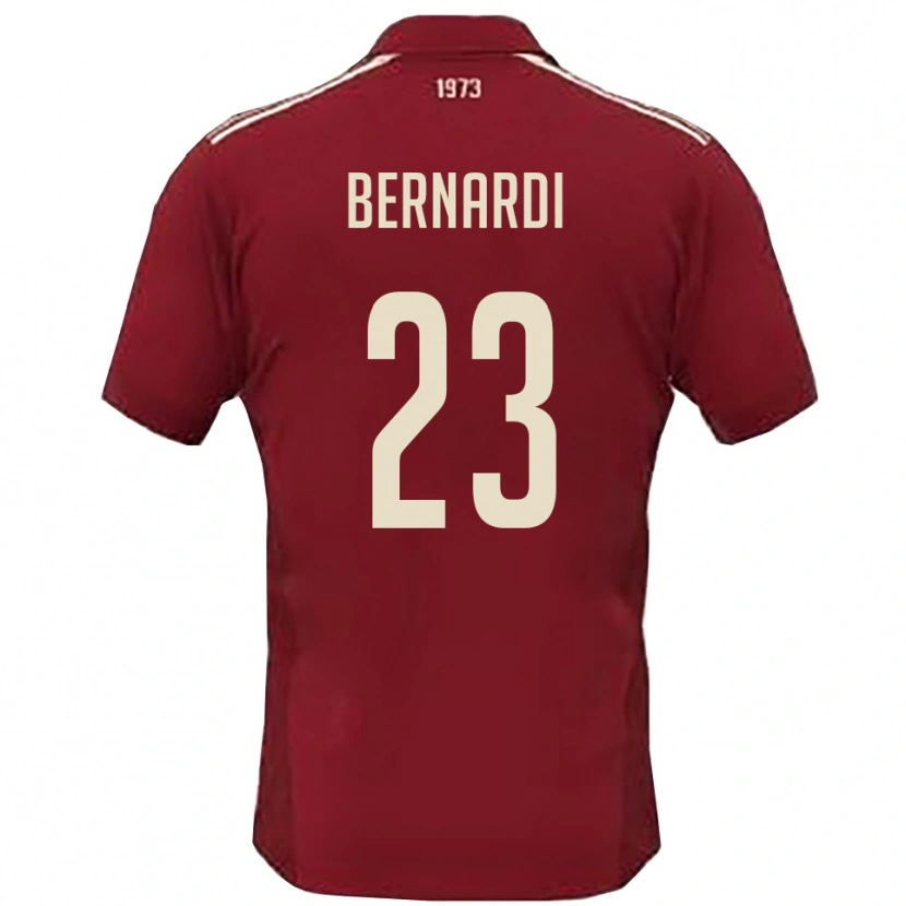 Danxen Män Andrea Bernardi #23 Vinröd Vit Hemmatröja Matchtröjor 2025/26 Tröjor T-Tröja