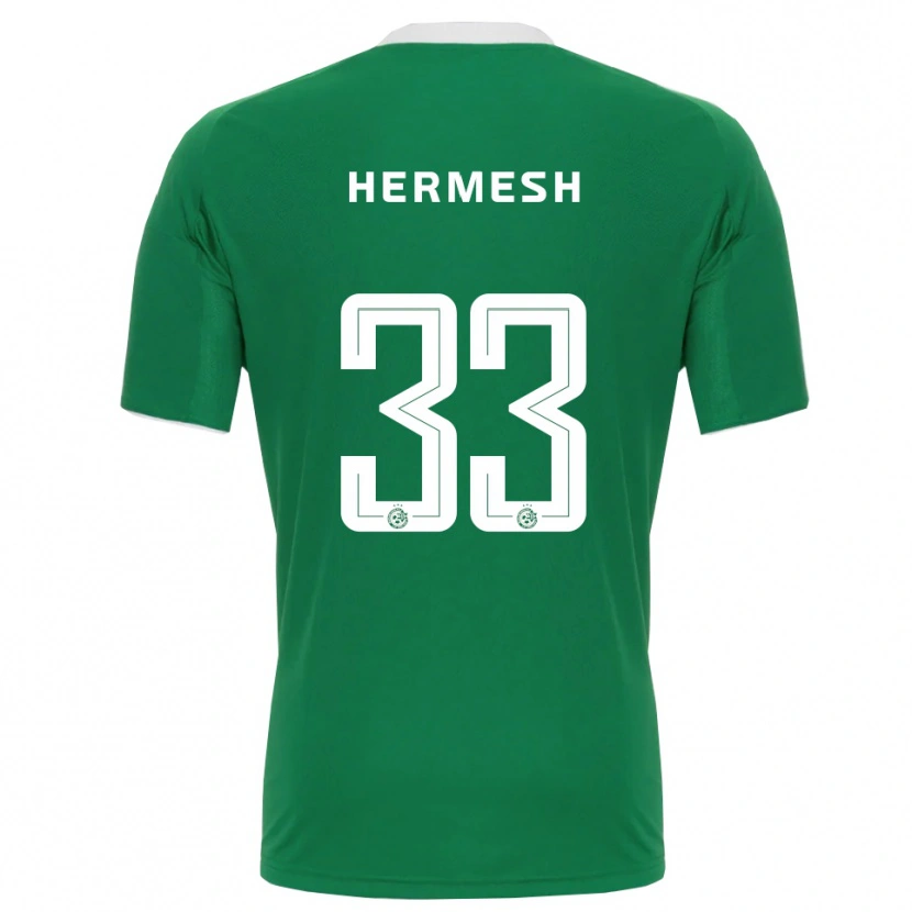 Danxen Män Liam Hermesh #33 Grön Vit Hemmatröja Matchtröjor 2025/26 Tröjor T-Tröja
