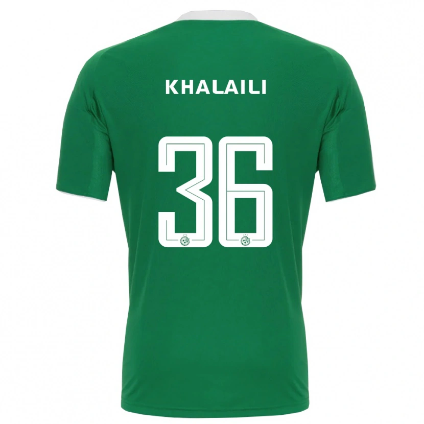 Danxen Män Iyad Khalaili #36 Grön Vit Hemmatröja Matchtröjor 2025/26 Tröjor T-Tröja