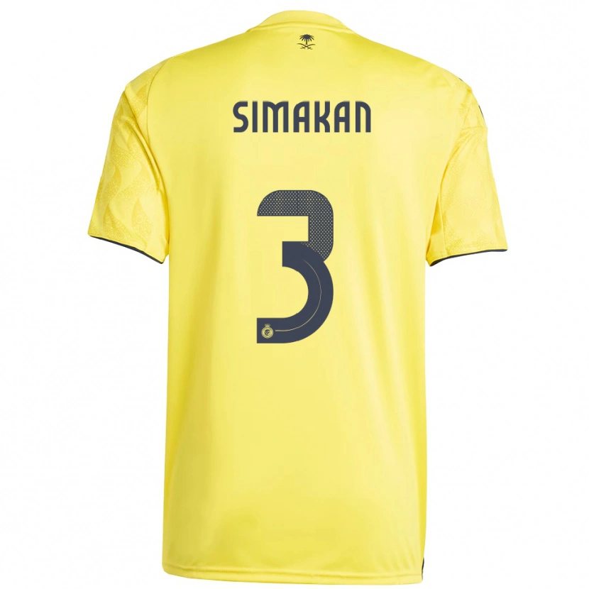Danxen Män Mohamed Simakan #3 Gul Svart Hemmatröja Matchtröjor 2025/26 Tröjor T-Tröja