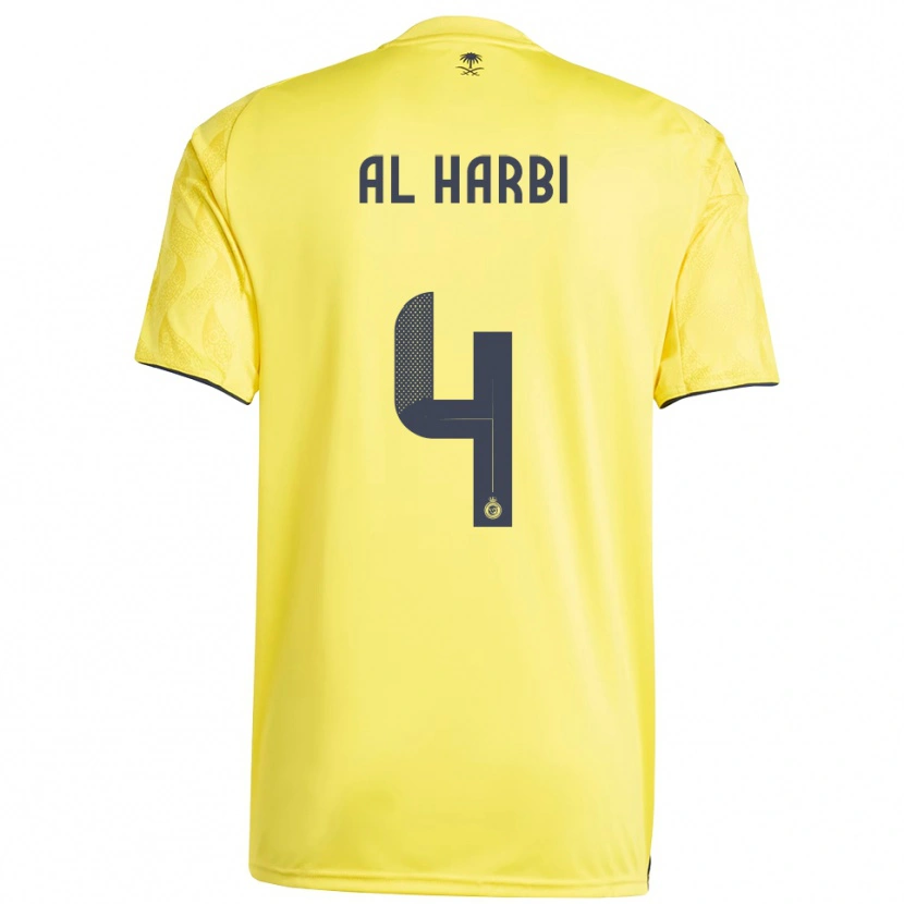 Danxen Män Fay Al-Harbi #4 Gul Svart Hemmatröja Matchtröjor 2025/26 Tröjor T-Tröja