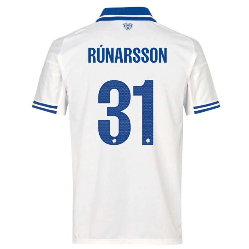 Danxen Män Rúnar Alex Rúnarsson #31 Vit Blå Hemmatröja Matchtröjor 2025/26 Tröjor T-Tröja