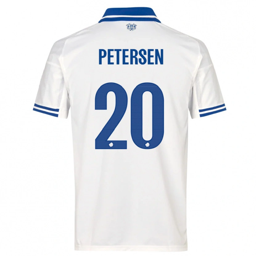 Danxen Män Frederik Petersen #20 Vit Blå Hemmatröja Matchtröjor 2025/26 Tröjor T-Tröja