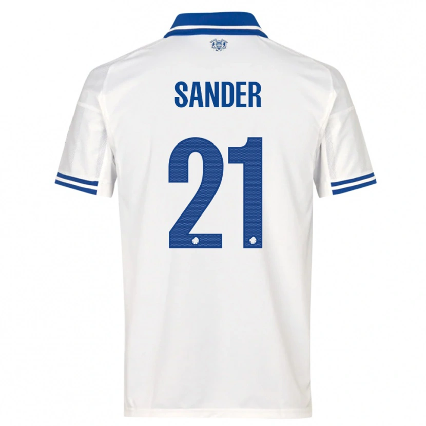 Danxen Män Theo Sander #21 Vit Blå Hemmatröja Matchtröjor 2025/26 Tröjor T-Tröja