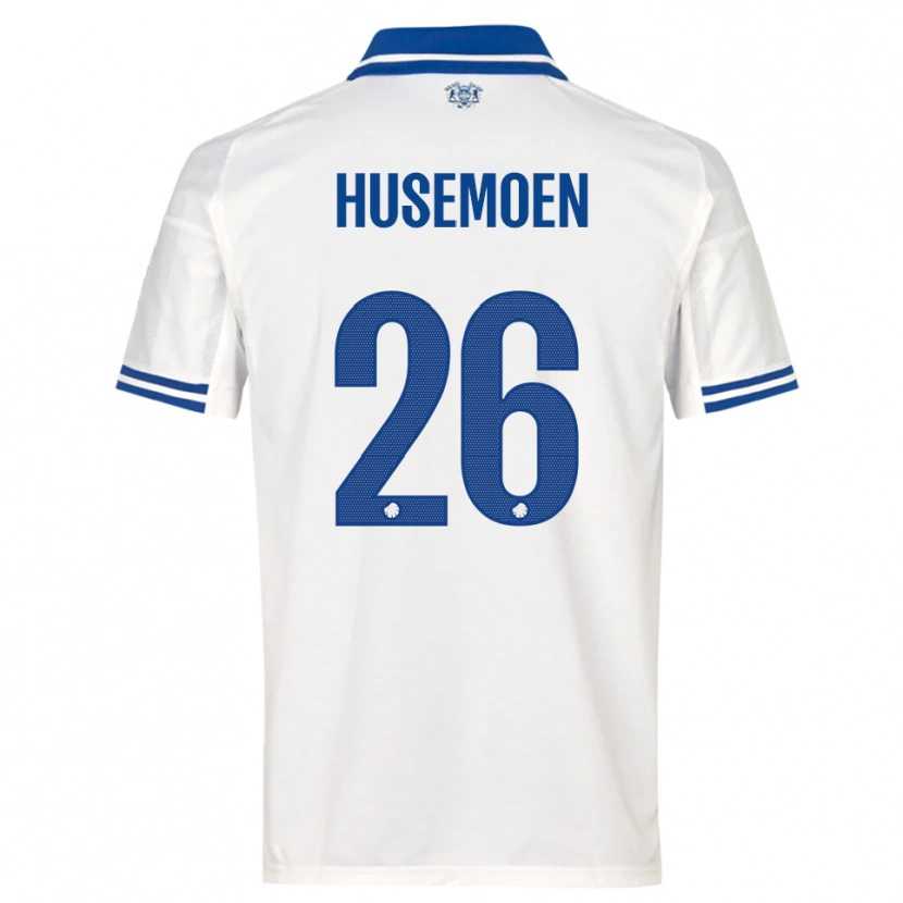 Danxen Män Astrid Husemoen #26 Vit Blå Hemmatröja Matchtröjor 2025/26 Tröjor T-Tröja
