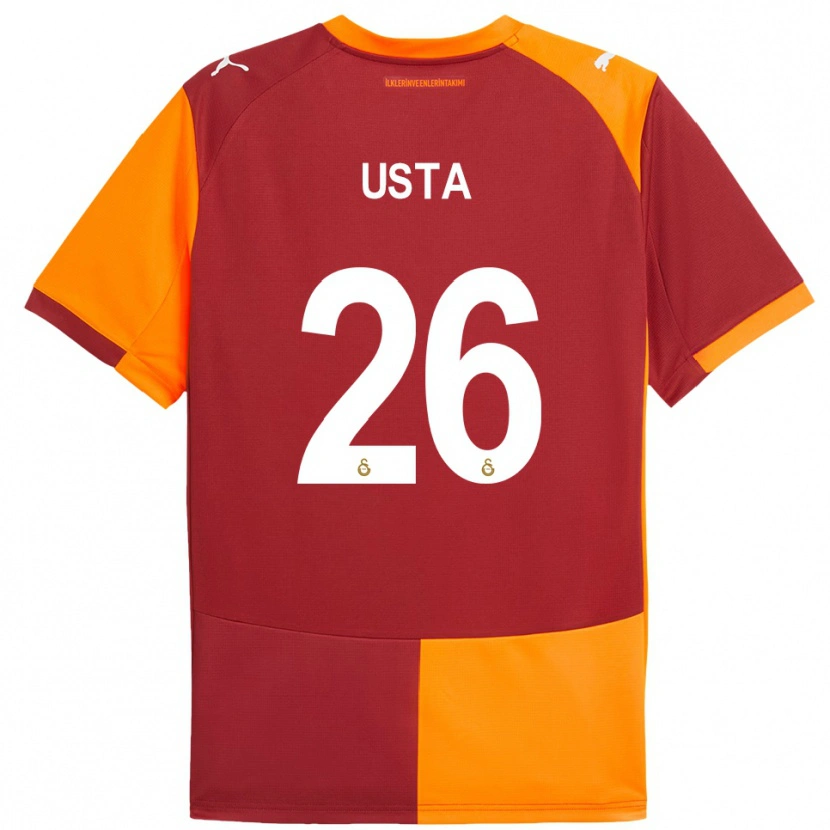 Danxen Män Alanur Usta #26 Röd Orange Hemmatröja Matchtröjor 2025/26 Tröjor T-Tröja