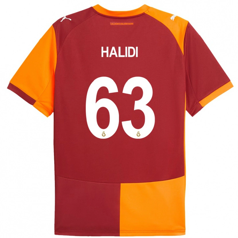 Danxen Män İsa Halidi #63 Röd Orange Hemmatröja Matchtröjor 2025/26 Tröjor T-Tröja