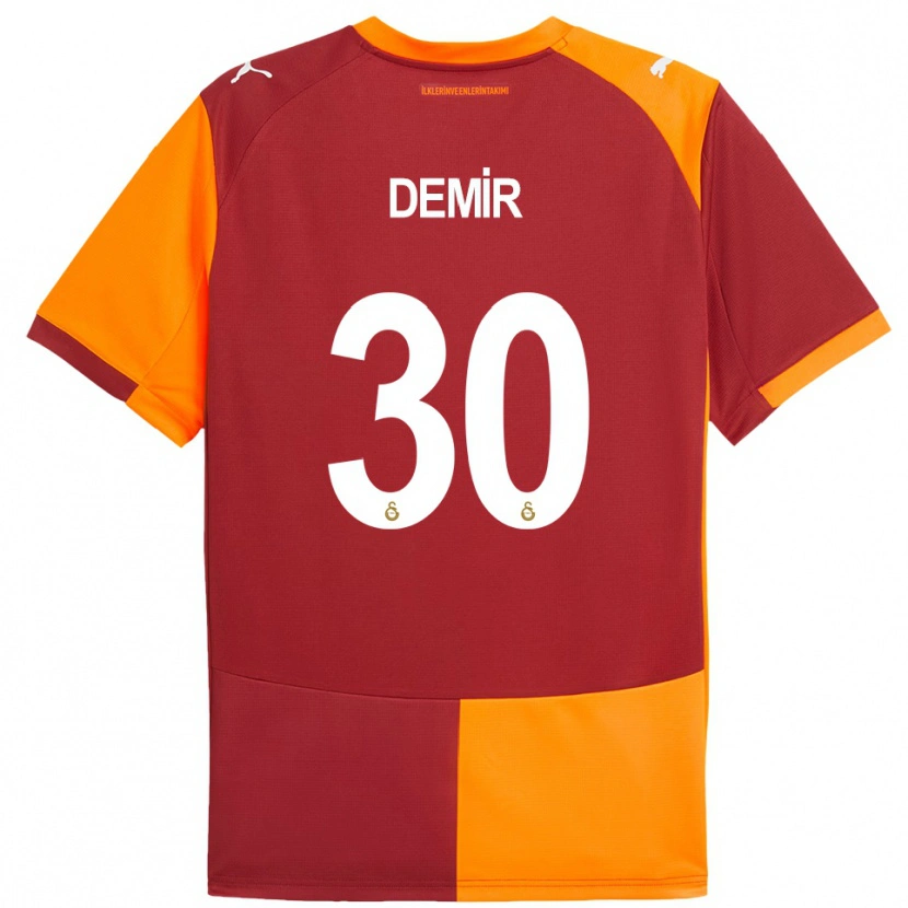Danxen Män Yusuf Demir #30 Röd Orange Hemmatröja Matchtröjor 2025/26 Tröjor T-Tröja