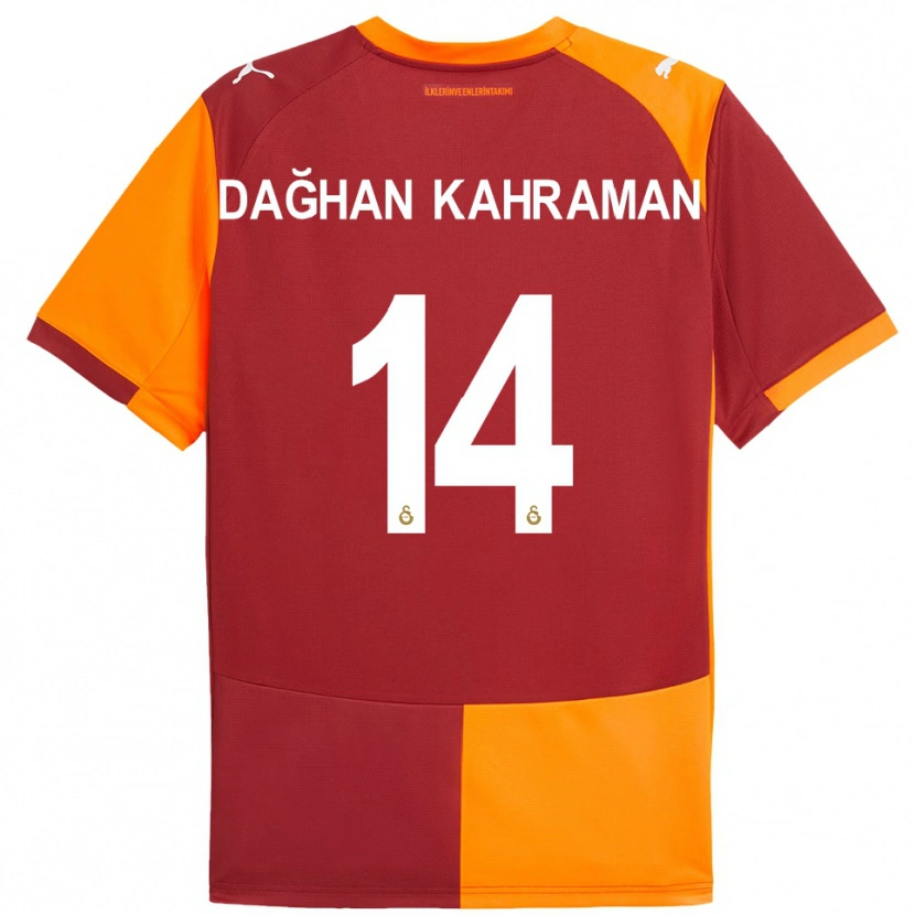 Danxen Män Yusuf Dağhan Kahraman #14 Röd Orange Hemmatröja Matchtröjor 2025/26 Tröjor T-Tröja